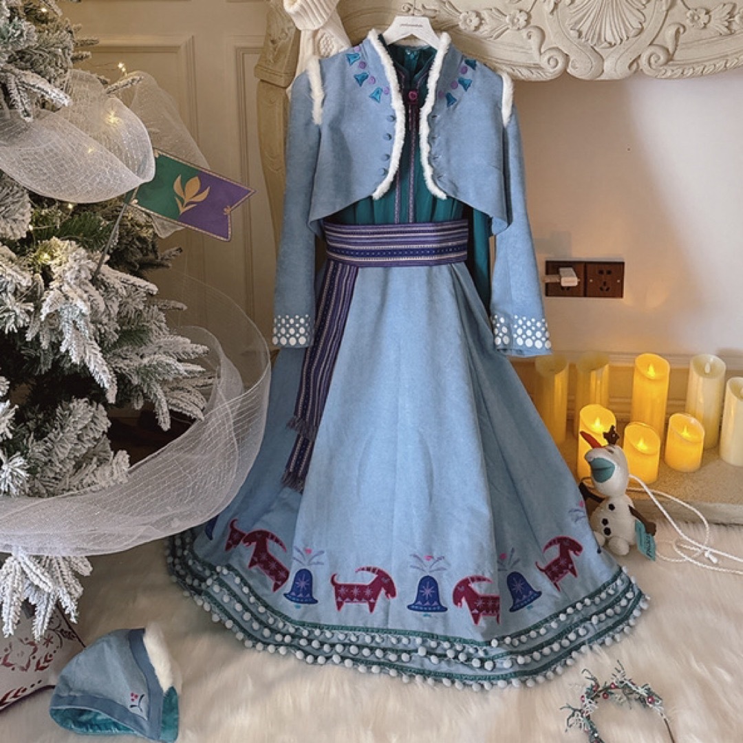 ディズニー アナと雪の女王2 エルサ 精霊 ドレス Dハロ コスプレ ディズニー アナと雪の女王2 エルサ 精霊 ドレス Dハロ コスプレ