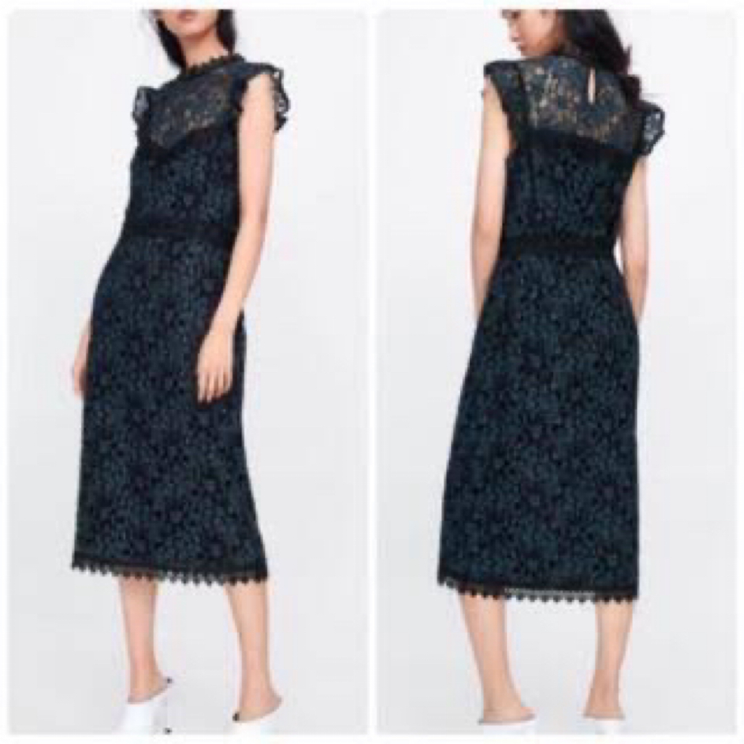 ZARA - 美品 ZARA ザラ 宇垣アナ ロングワンピース レース 花柄 ZARA - 美品 ZARA ザラ 宇垣アナ ロングワンピース レース 花柄