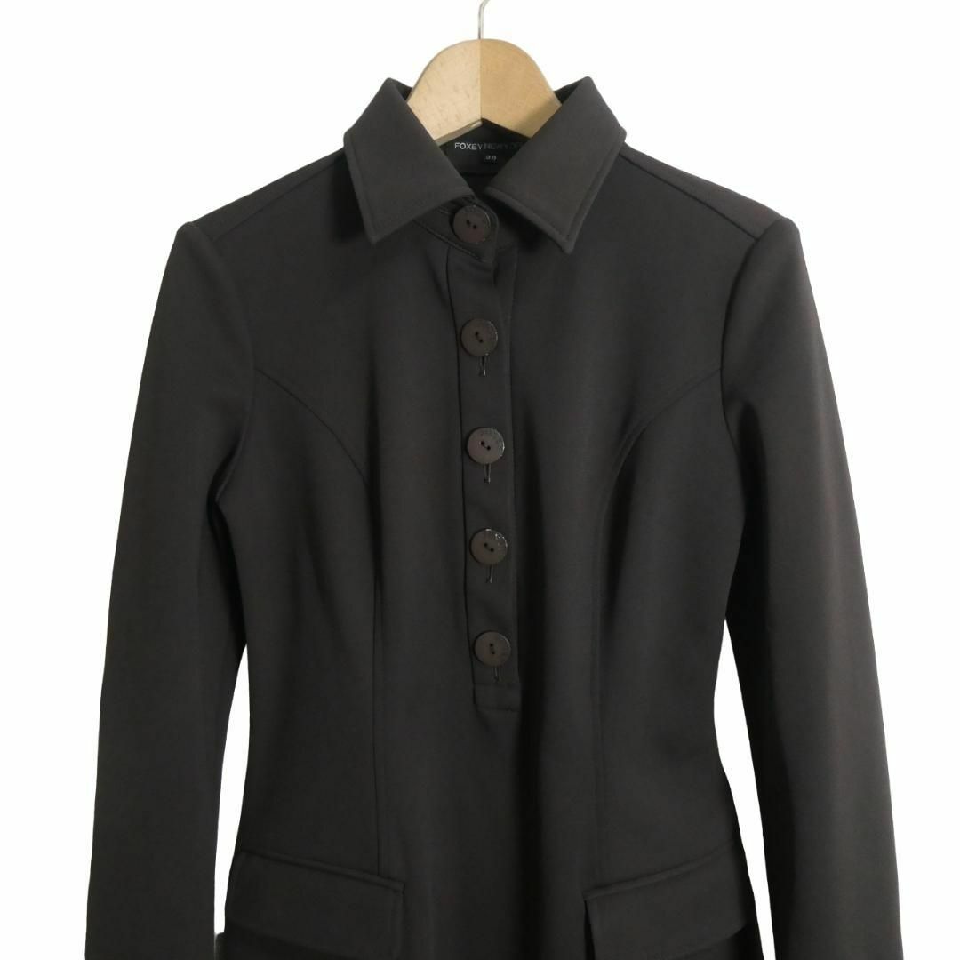 FOXEY NEW YORK - 美品 FOXEY NEW YORK ハーフボタン 長袖 膝丈 FOXEY NEW YORK - 美品 FOXEY NEW YORK ハーフボタン 長袖 膝丈