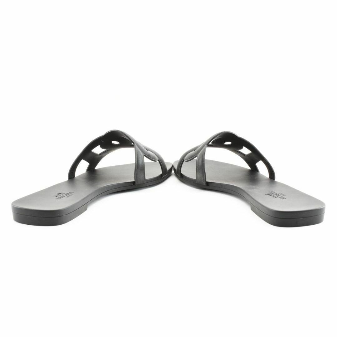 極美品 エルメス アロハ シェーヌダンクル サンダル 黒 ブラック 極美品 エルメス アロハ シェーヌダンクル サンダル 黒 ブラック