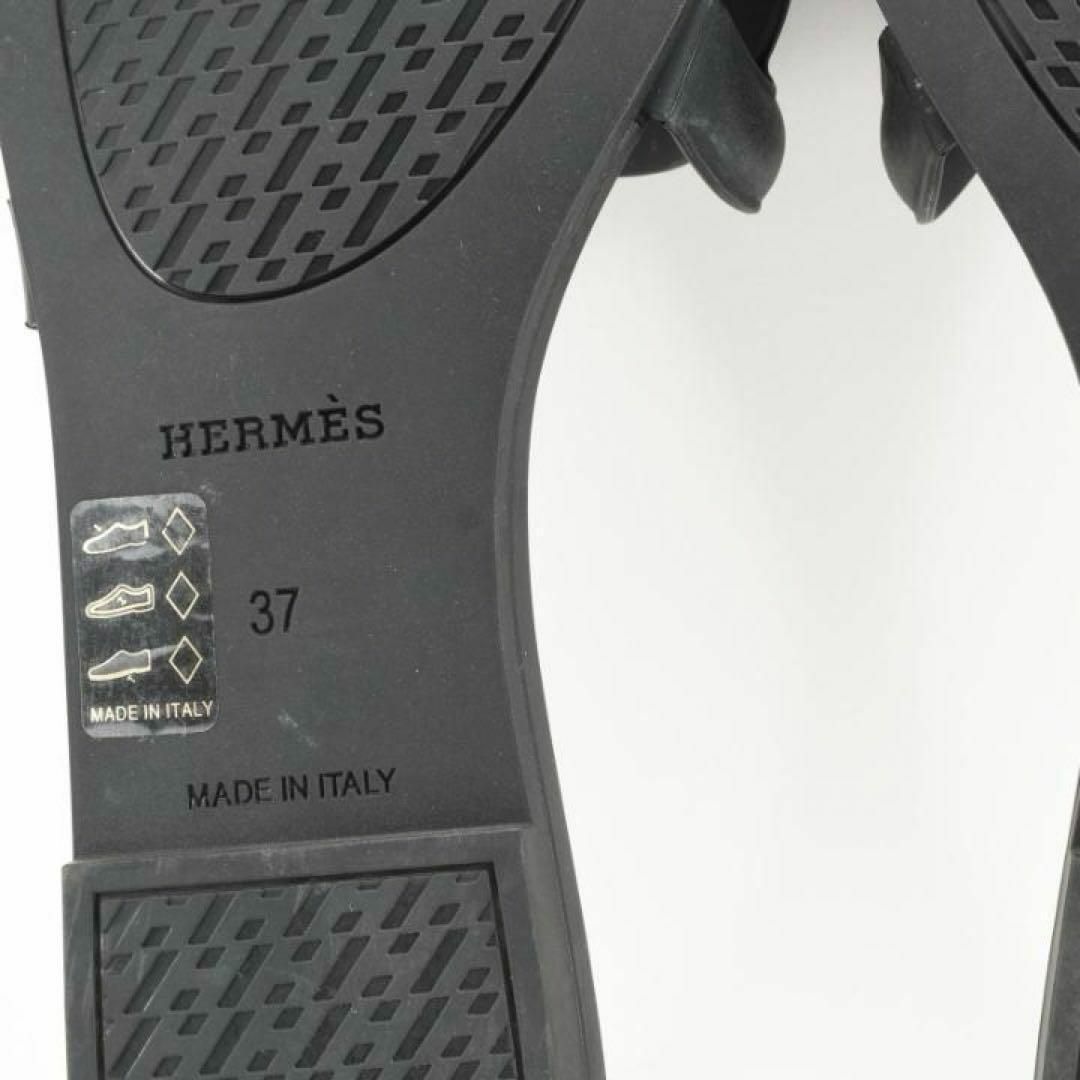 HERMES - 極美品 エルメス アロハ シェーヌダンクル サンダル 黒 HERMES - 極美品 エルメス アロハ シェーヌダンクル サンダル 黒