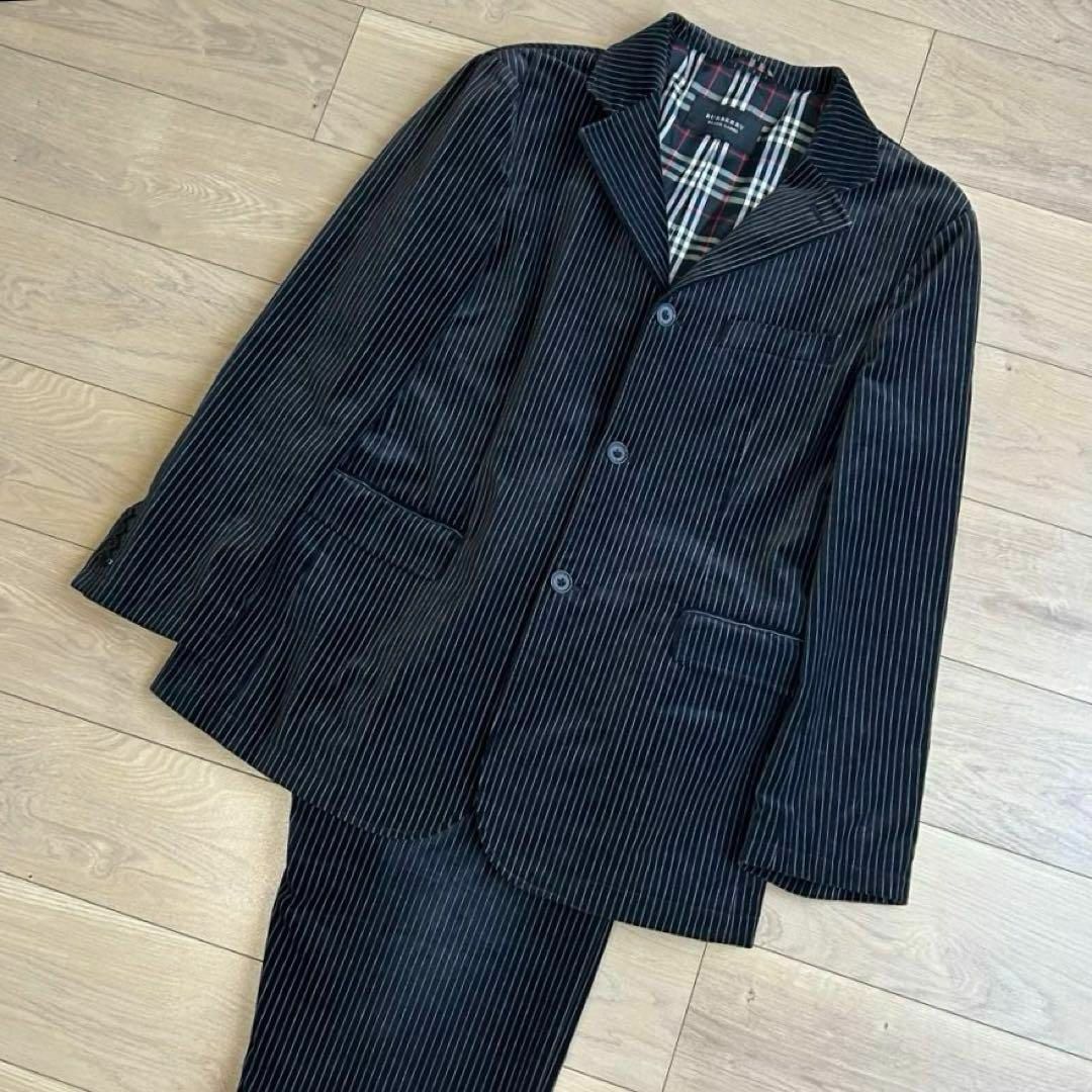 BURBERRY BLACK LABEL - バーバリーブラックレーベル ベロア生地 BURBERRY BLACK LABEL - バーバリーブラックレーベル ベロア生地