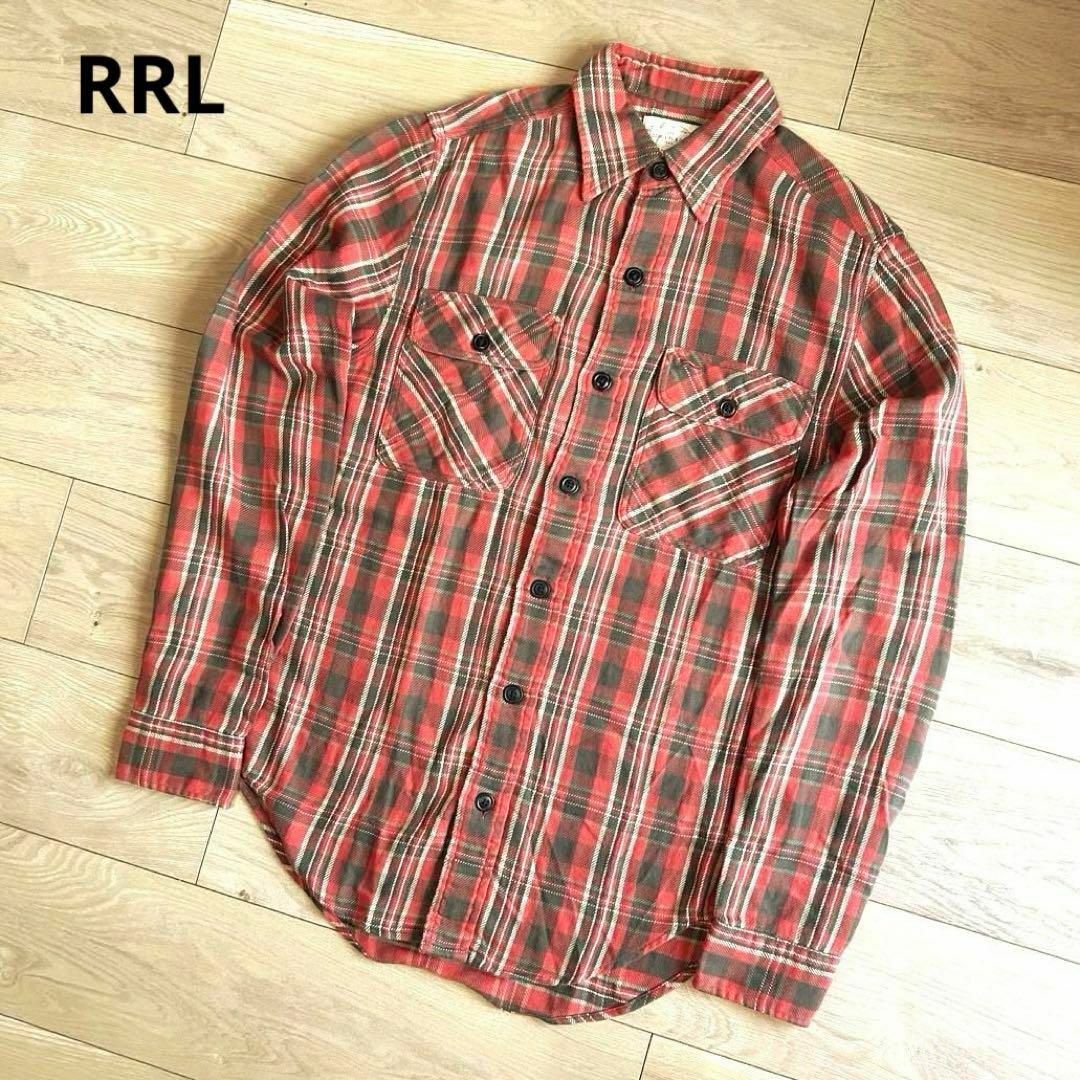 RRL - RRL ダブルアールエル チェック柄 ネルシャツ 長袖 赤 XS RRL - RRL ダブルアールエル チェック柄 ネルシャツ 長袖 赤 XS