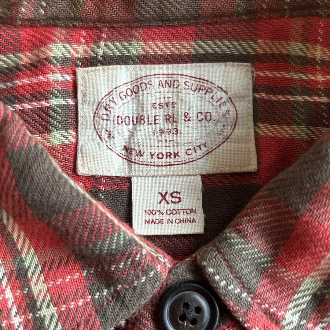 RRL - RRL ダブルアールエル チェック柄 ネルシャツ 長袖 赤 XS RRL - RRL ダブルアールエル チェック柄 ネルシャツ 長袖 赤 XS