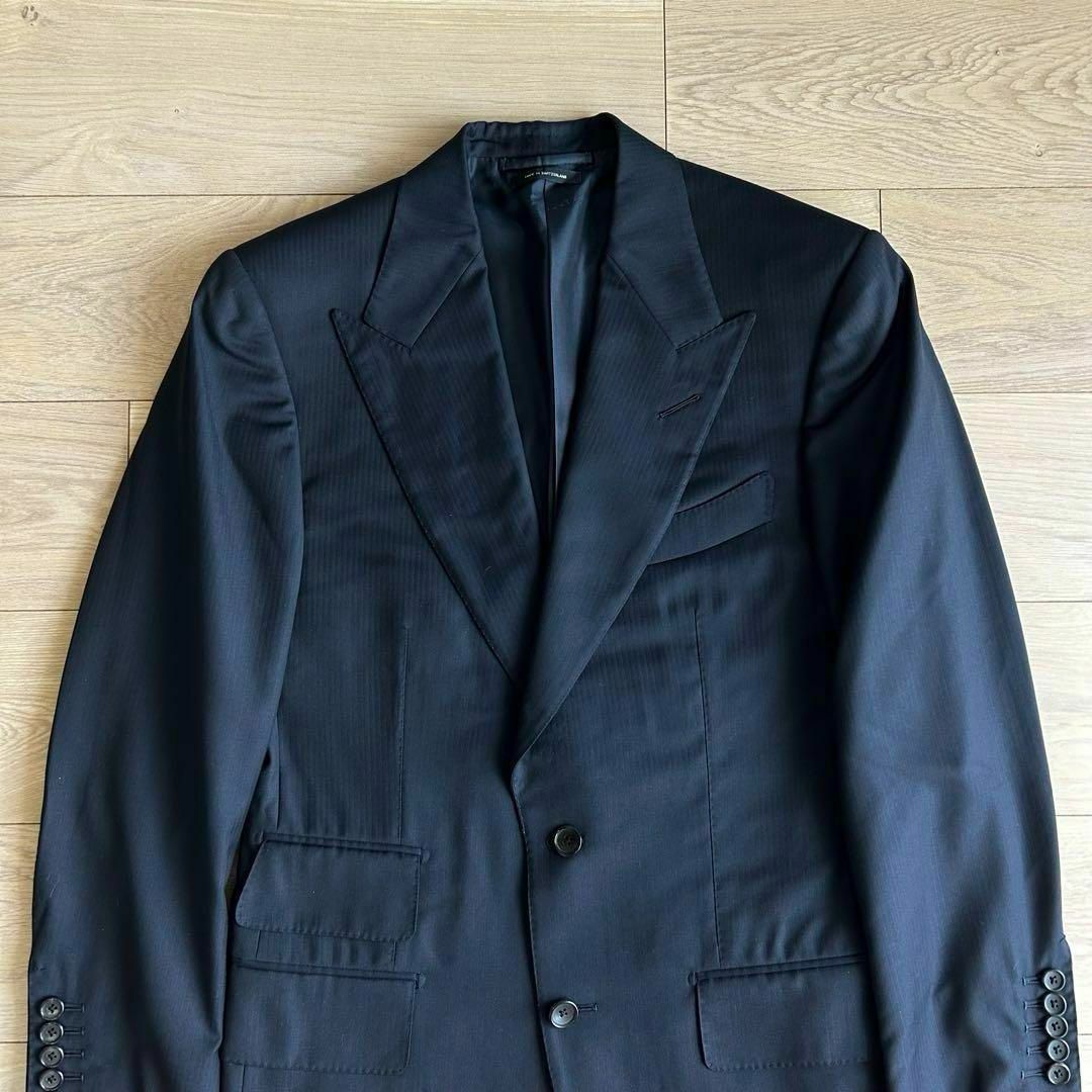 TOM FORD - トムフォード スリーピース セットアップスーツ 黒 TOM FORD - トムフォード スリーピース セットアップスーツ 黒