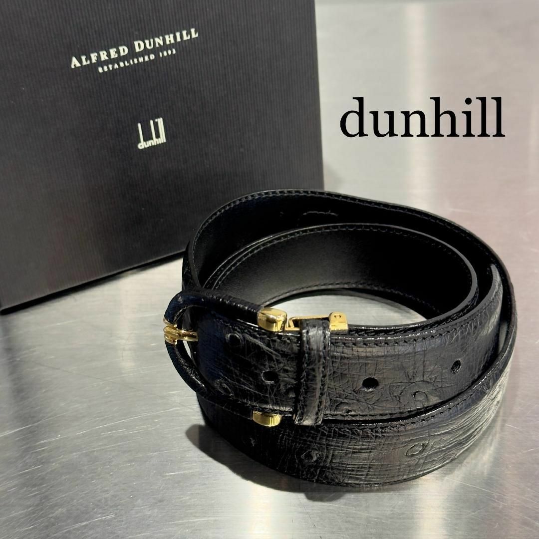 dunhill』ダンヒル (100) オーストリッチレザーベルト ベルト dunhill』ダンヒル (100) オーストリッチレザーベルト ベルト
