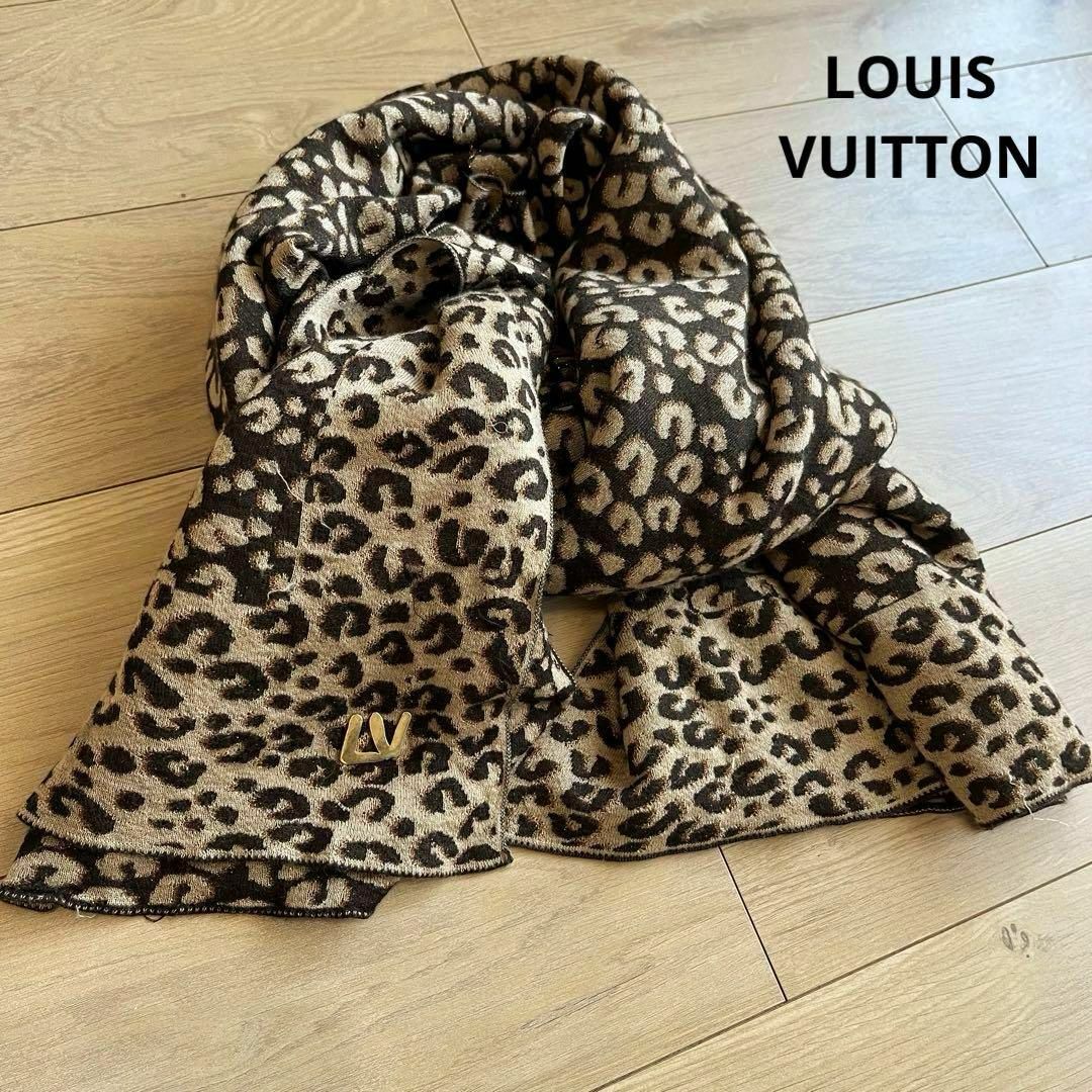 LOUIS VUITTON - ルイヴィトン カレ・マイユ レオパード 大判 LOUIS VUITTON - ルイヴィトン カレ・マイユ レオパード 大判