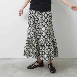 ナル(NARU)のNARU(ナル) 60ローンエスニック柄 ティアードスカート(ロングスカート)