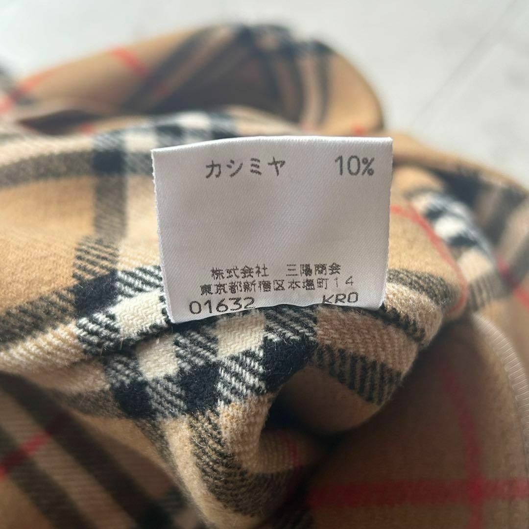 BURBERRY カシミヤ混ロングコート キャメル 金ボタン ノバチェック柄 BURBERRY カシミヤ混ロングコート キャメル 金ボタン ノバチェック柄