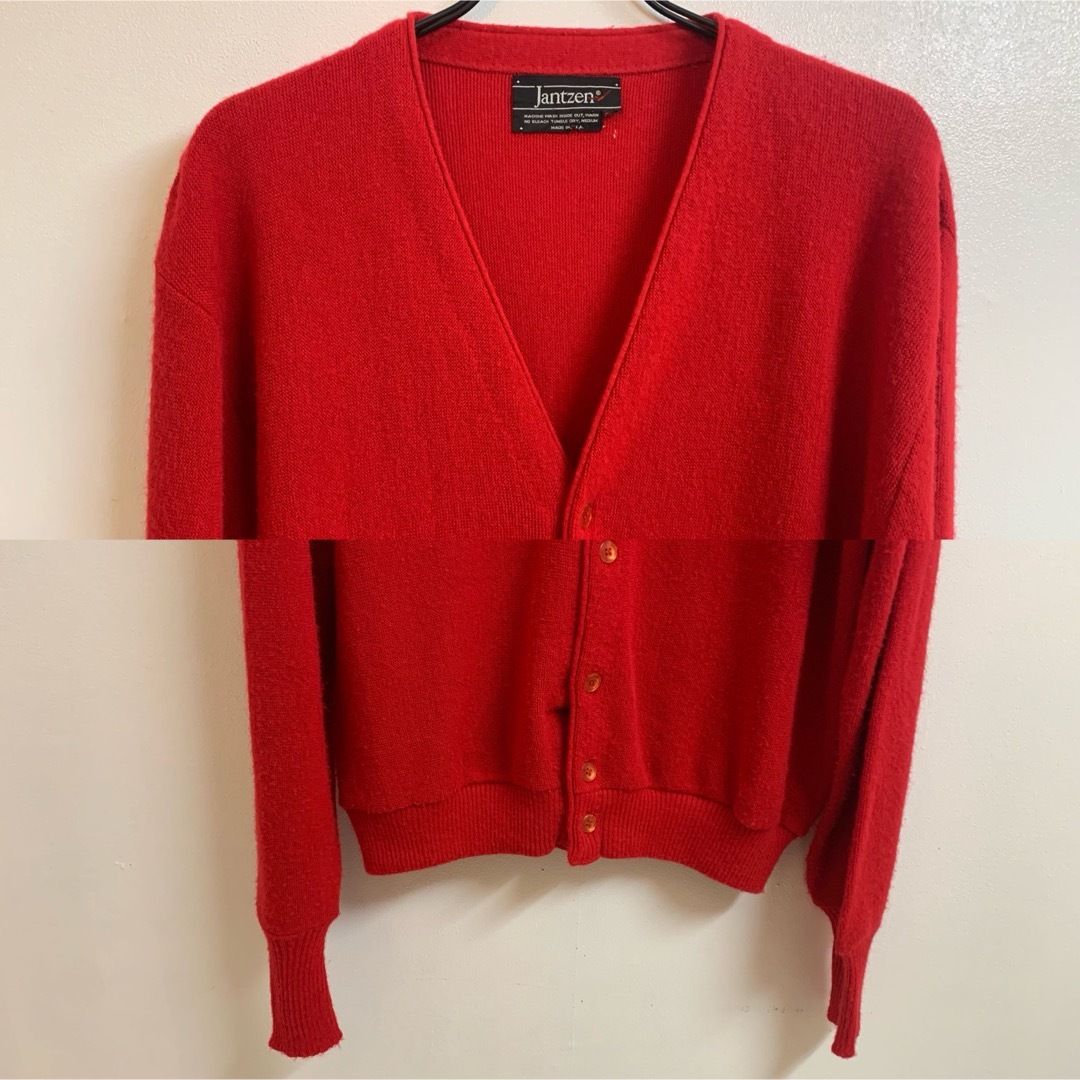 古着 80年代 ジャンセン Jantzen アクリルニットカーディガン