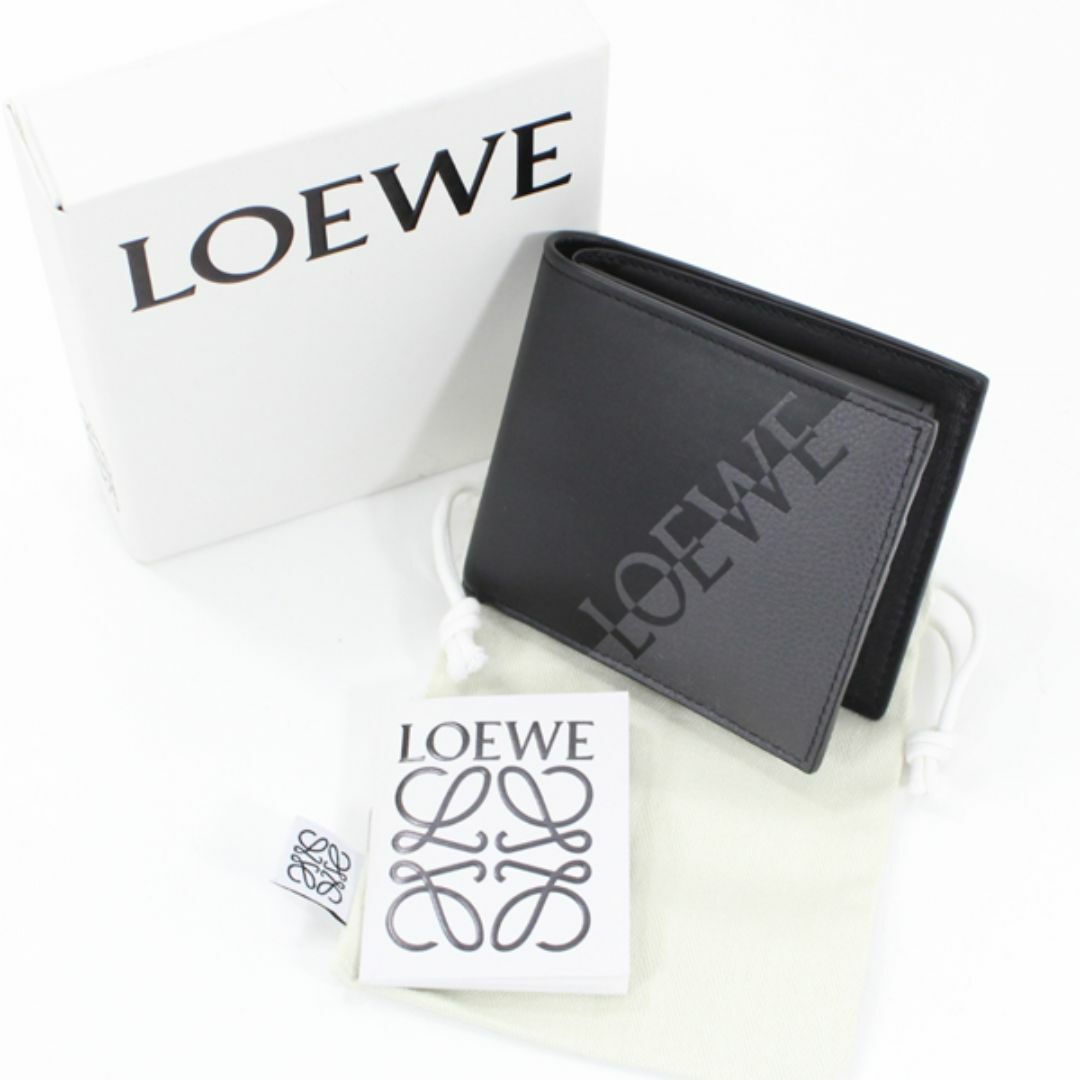 LOEWE - 【新品】LOEWE ロエベ 財布 二つ折り ブラック グレー LOEWE - 【新品】LOEWE ロエベ 財布 二つ折り ブラック グレー