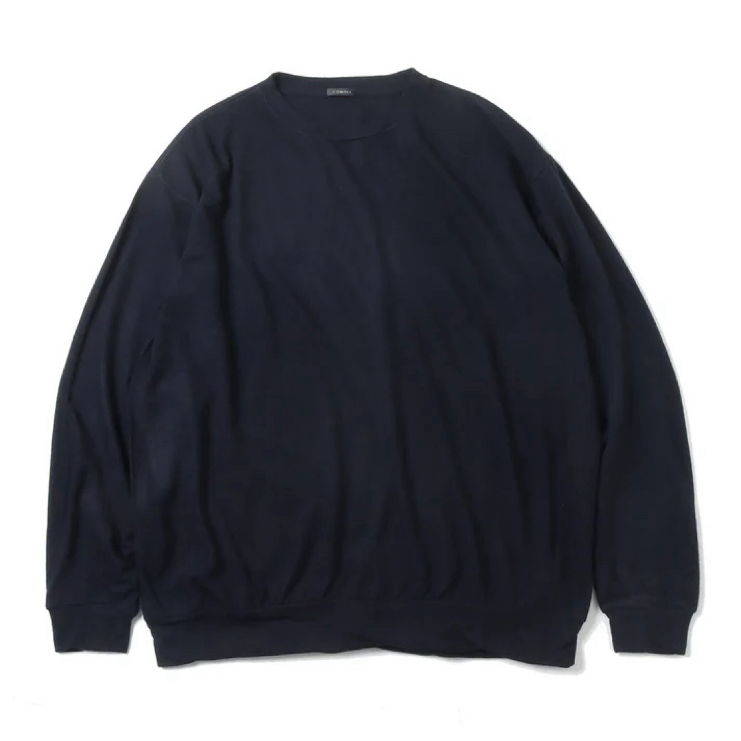 COMOLI - comoli ウール天竺長袖クルー navy サイズ3 23AWの通販 COMOLI - comoli ウール天竺長袖クルー navy サイズ3 23AWの通販