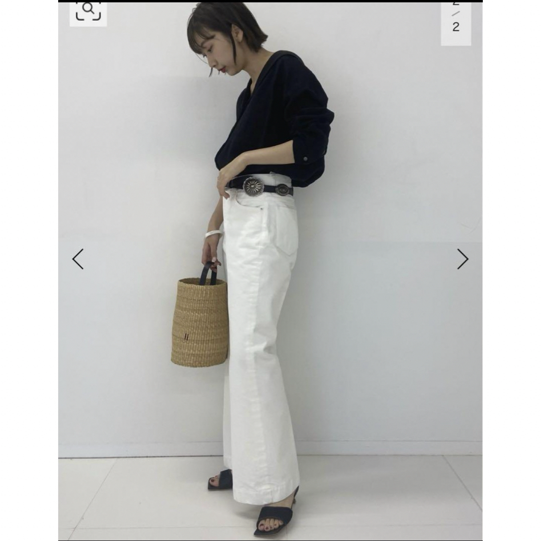 Plage センタープレスデニム ワイドパンツ デニム/ジーンズ Plage センタープレスデニム ワイドパンツ デニム/ジーンズ