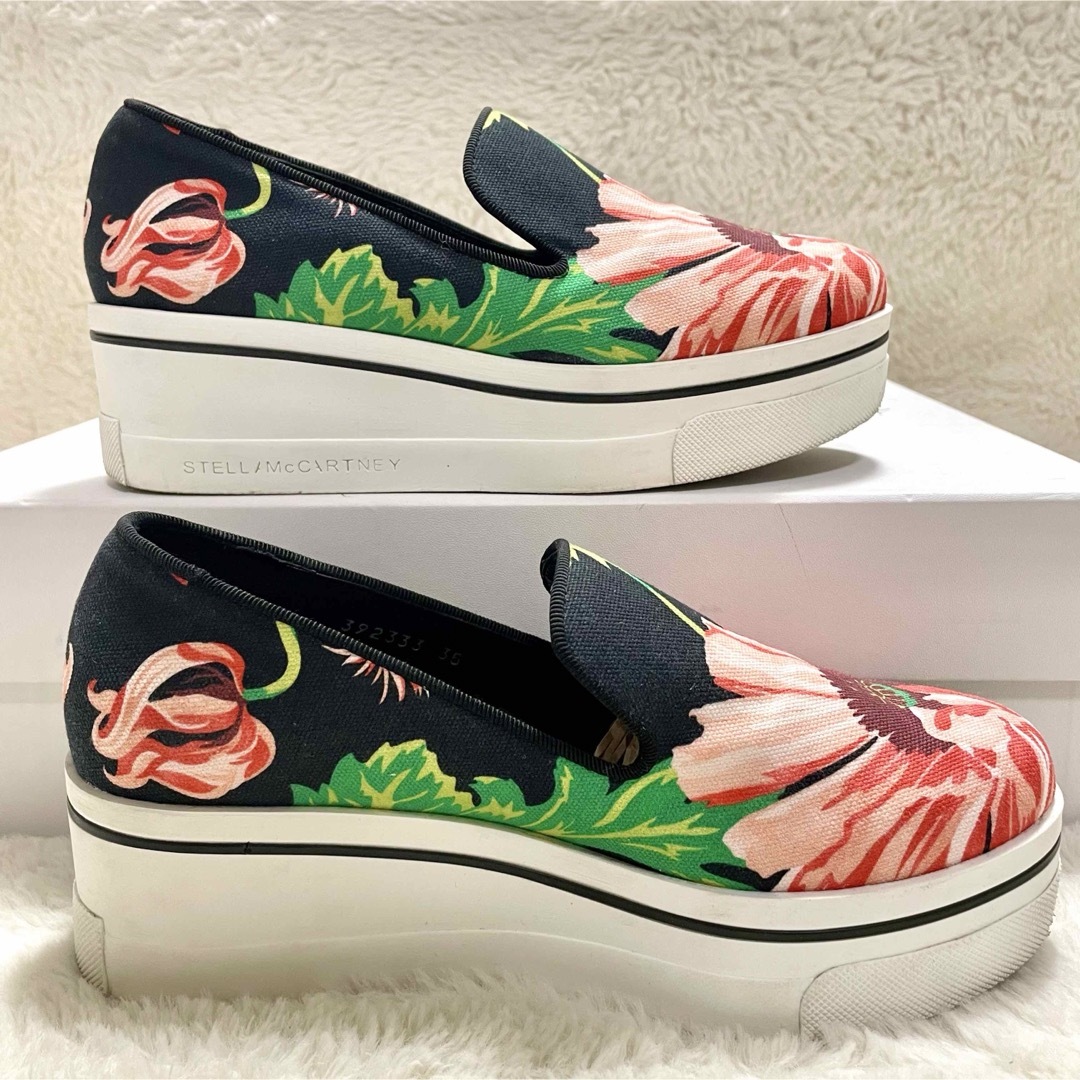 Stella McCartney(ステラマッカートニー)のステラマッカートニー 厚底 フラワーデザイン キャンバス スリッポン レディースの靴/シューズ(スニーカー)の商品写真