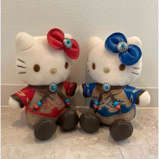 ハローキティ☆HELLOKITTY☆モノグラム柄ぬいぐるみ2体セット ハローキティ☆HELLOKITTY☆モノグラム柄ぬいぐるみ2体セット