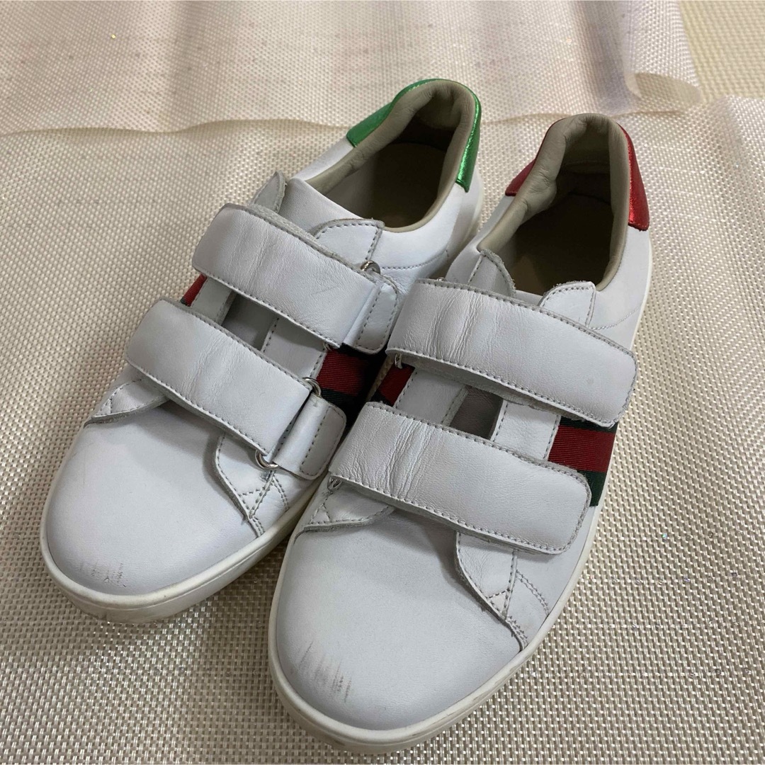 GUCCI グッチ スニーカー レディース 34 ストライプ マジックテープ GUCCI グッチ スニーカー レディース 34 ストライプ マジックテープ