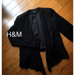 エイチアンドエム(H&M)のH&Mブラックジャケット(ノーカラージャケット)