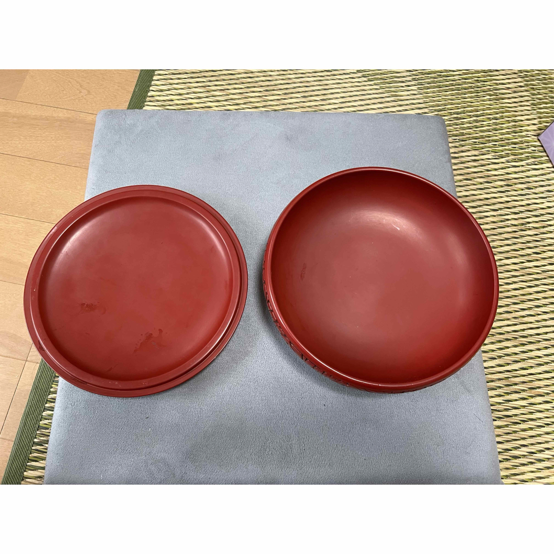村上木彫堆朱 香合(牡丹唐草) 直径20cm 村上木彫堆朱 香合(牡丹唐草) 直径20cm