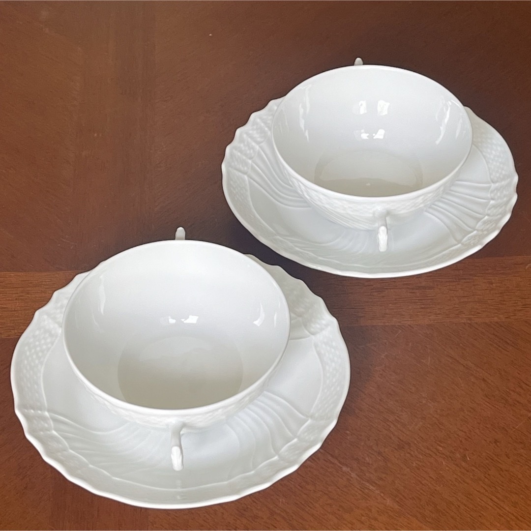 美品】リチャードジノリ☆ベッキオホワイト☆ペアセット① 美品】リチャードジノリ☆ベッキオホワイト☆ペアセット①
