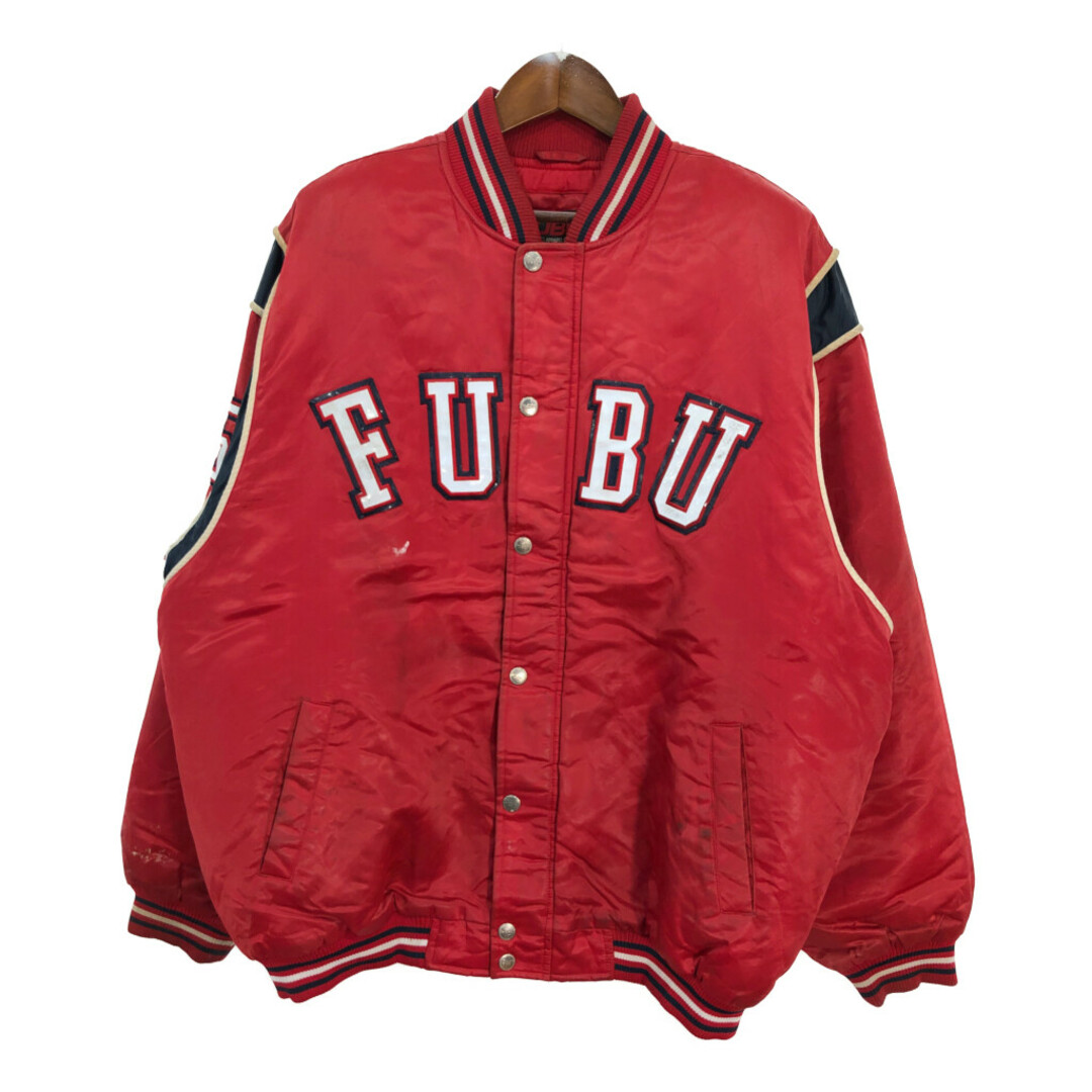 FUBU - 90年代 FUBU フブ ナイロン スタジアムジャケット レッド FUBU - 90年代 FUBU フブ ナイロン スタジアムジャケット レッド