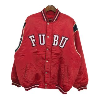 FUBU - 90年代 FUBU フブ ナイロン スタジアムジャケット レッド FUBU - 90年代 FUBU フブ ナイロン スタジアムジャケット レッド