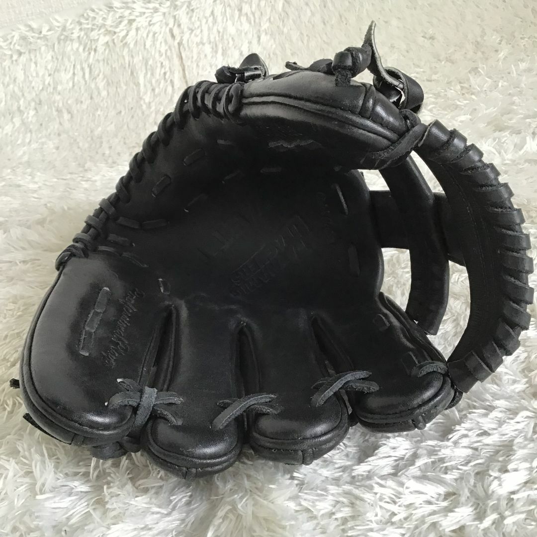 ZETT 硬式野球用グローブ 右投げ オールラウンド 黒 美品 中古 ZETT 硬式野球用グローブ 右投げ オールラウンド 黒 美品 中古