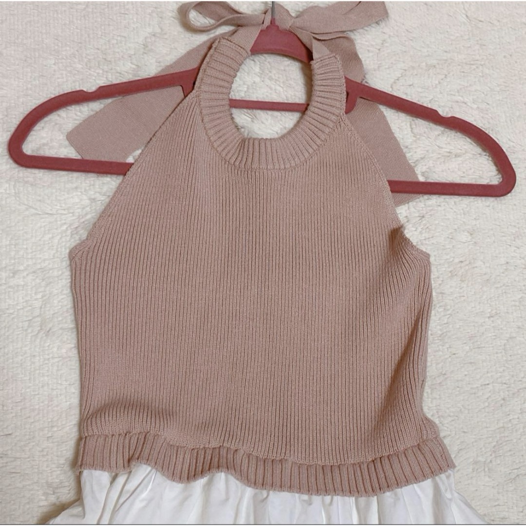 Darich(ダーリッチ)のホルターネックドッキングミニワンピース レディースのワンピース(ミニワンピース)の商品写真
