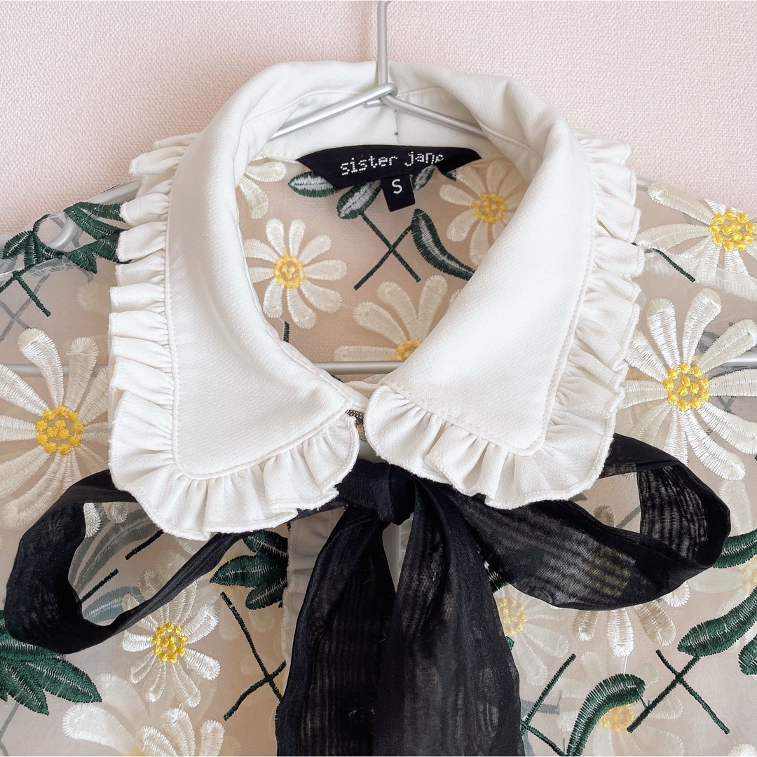 sister jane - sister jane デイジー刺繍オーガンジーブラウスの sister jane - sister jane デイジー刺繍オーガンジーブラウスの
