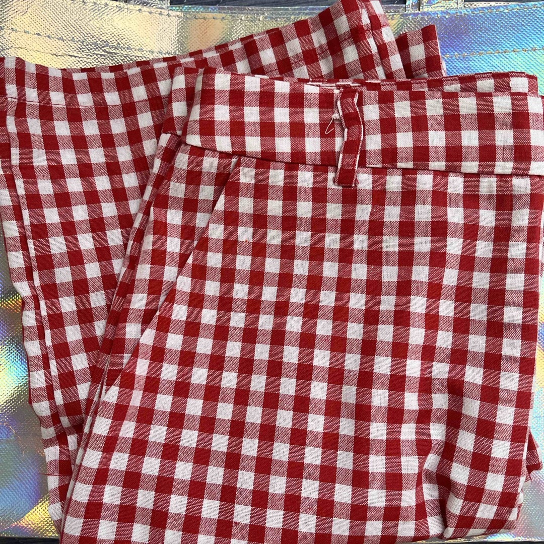 Santa Monica - レトロ ポップ 古着 ギンガム チェック 赤 Santa Monica - レトロ ポップ 古着 ギンガム チェック 赤