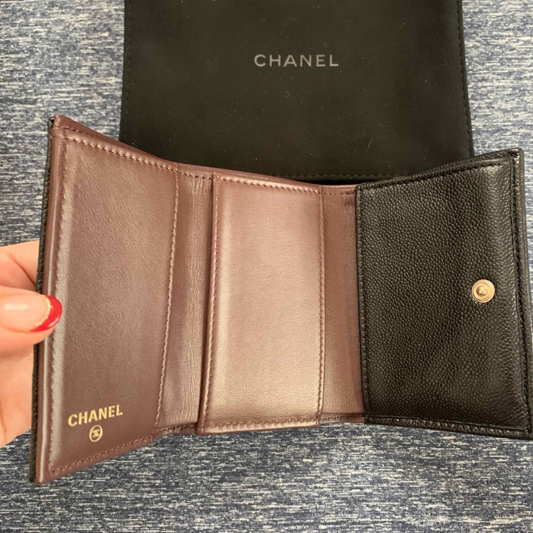 CHANEL シャネル ミニウォレット 三つ折り財布 コンパクトウォレット CHANEL シャネル ミニウォレット 三つ折り財布 コンパクトウォレット