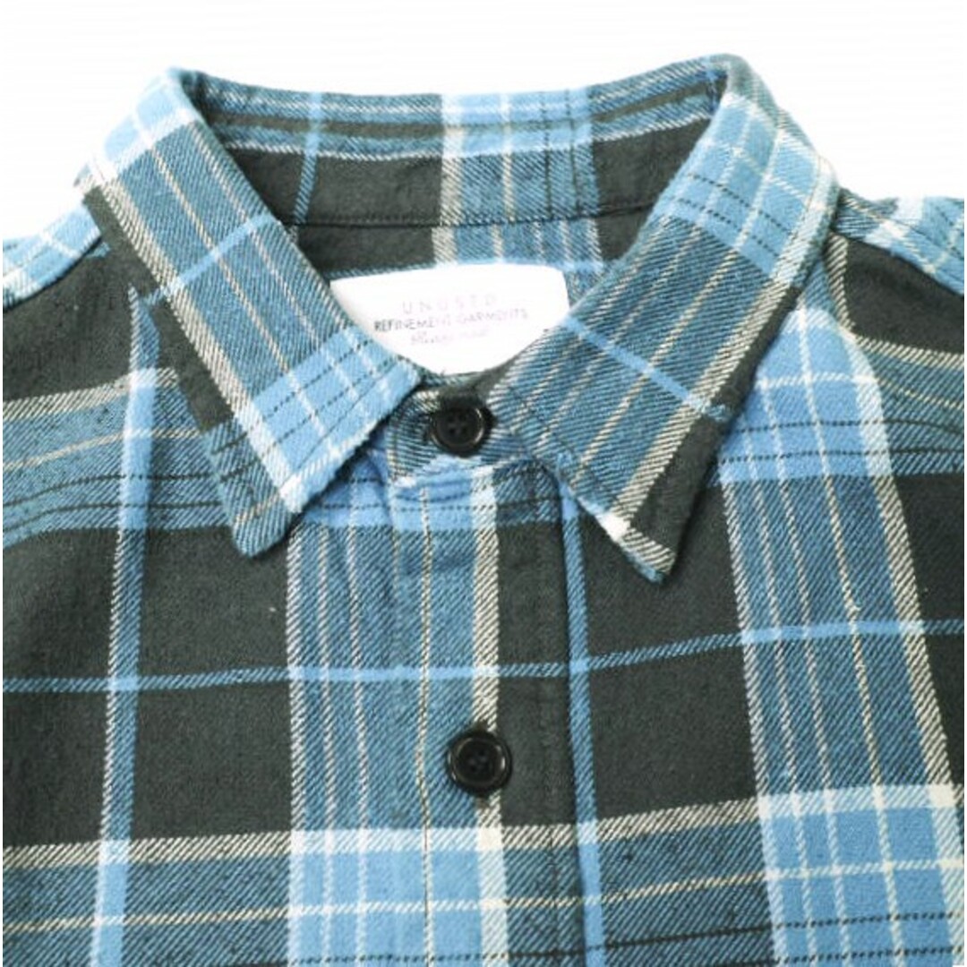 UNUSED - UNUSED アンユーズド 22AW 日本製 Damaged check shirt UNUSED - UNUSED アンユーズド 22AW 日本製 Damaged check shirt