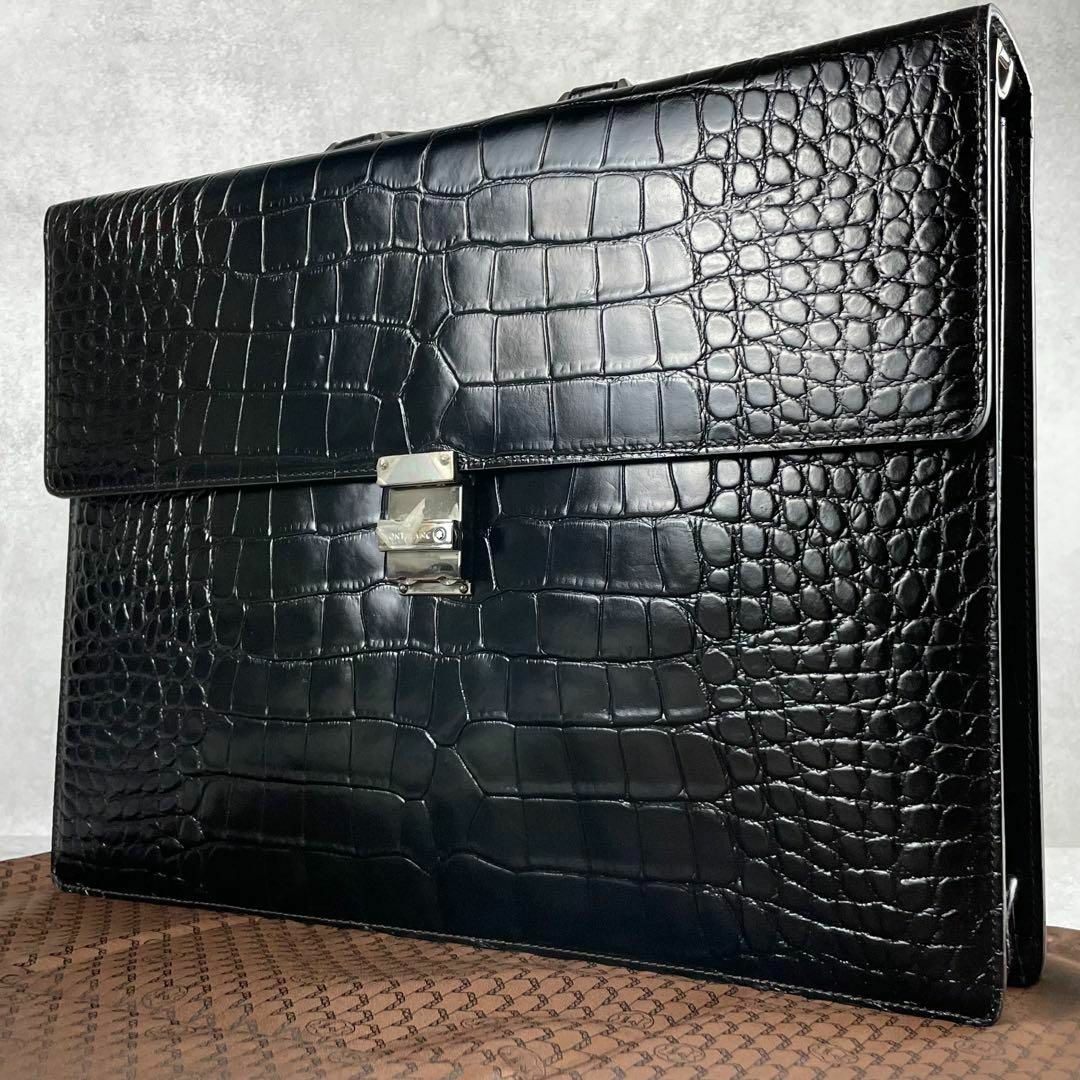 入手困難✨ モンブラン クロコ ビジネスバッグ ロック金具 入手困難✨ モンブラン クロコ ビジネスバッグ ロック金具