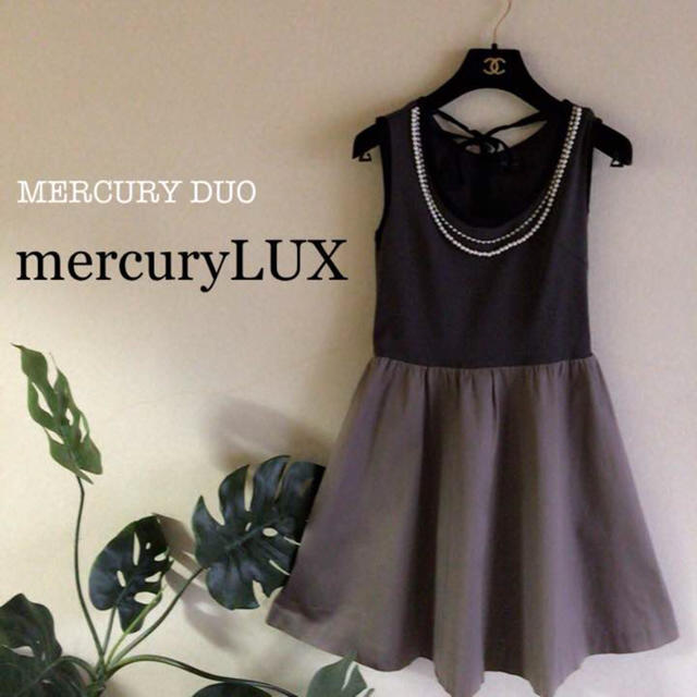 MERCURYDUO(マーキュリーデュオ)の【 mercuryLUX 】上品 ドレス ミニワンピース レディースのワンピース(ミニワンピース)の商品写真