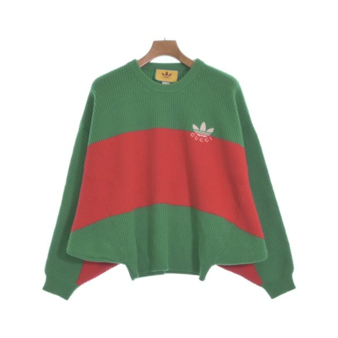 GUCCI - GUCCI グッチ ニット・セーター S 緑x赤 【古着】【中古 GUCCI - GUCCI グッチ ニット・セーター S 緑x赤 【古着】【中古
