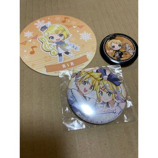 鏡音リンレン　缶バッジ　鏡音リンコースター　セット(その他)