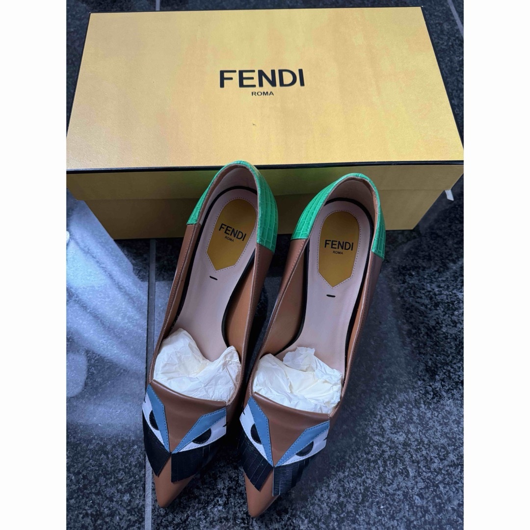 FENDI フェンディ モンスター パンプス 37 1/2 ブラウン 靴/シューズ FENDI フェンディ モンスター パンプス 37 1/2 ブラウン 靴/シューズ