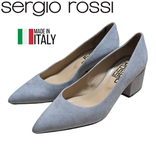 セルジオロッシ(Sergio Rossi)のSergio Rossi グレー スウェード ポインテッドトゥ パンプス(ハイヒール/パンプス)