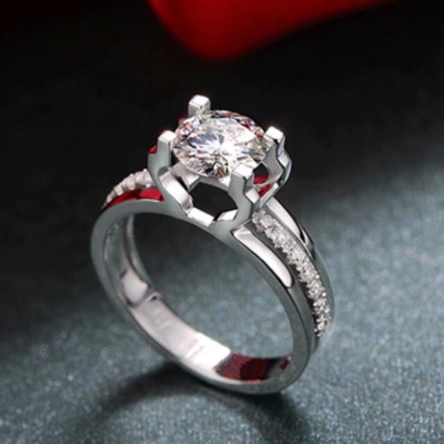 新品★即発送 ★1.5ctダイヤモンド AAAジルコニア 指輪 リング レディースのアクセサリー(リング(指輪))の商品写真