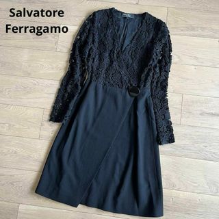 Salvatore Ferragamo(ワンピース ・ ブラック/黒色系)のフリマ Salvatore Ferragamo(ワンピース ・ ブラック/黒色系)のフリマ