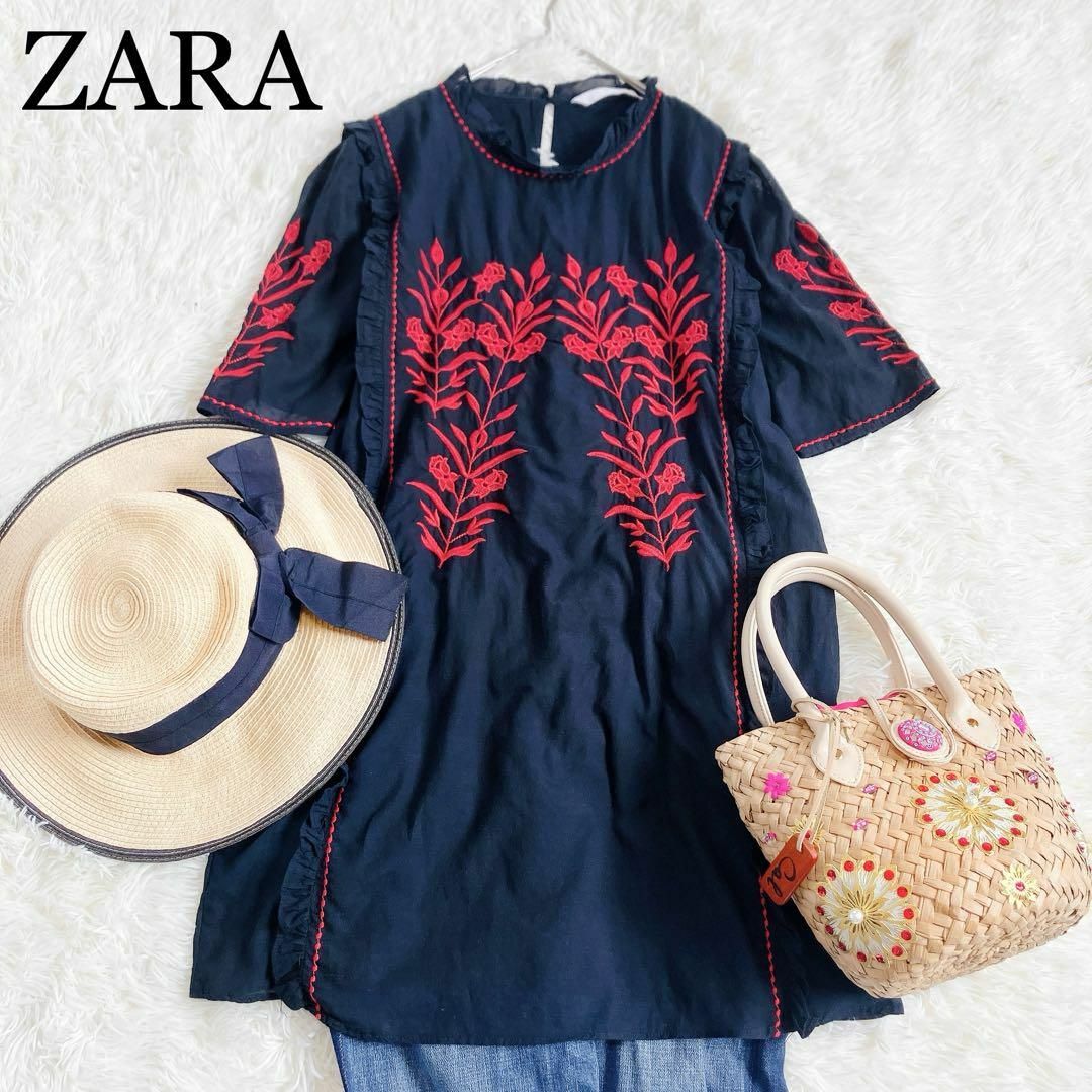 ZARA - ✳︎ZARA ザラ エンブロイダリーボヘミアンチュニック ZARA - ✳︎ZARA ザラ エンブロイダリーボヘミアンチュニック