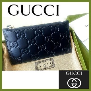 Gucci - 840✨極美品✨グッチ コインケース 名刺 マイクロシマ GG柄 レザー 黒の通販｜ラクマ