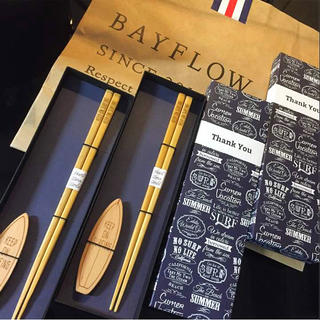 ベイフロー(BAYFLOW)の新品未使用 ベイフロー  箸 箸置きセット サーフ(カトラリー/箸)