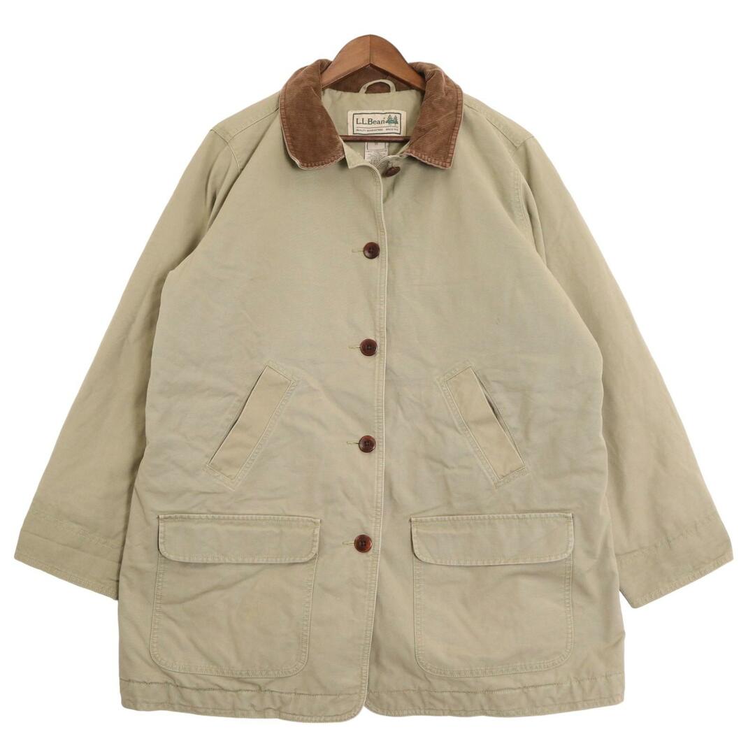L.L.Bean - 90年代 L.L.Bean エルエルビーン 中綿 ハンティングジャケット アウトドア ベージュ (レディース XL) 中古 古着 A0692