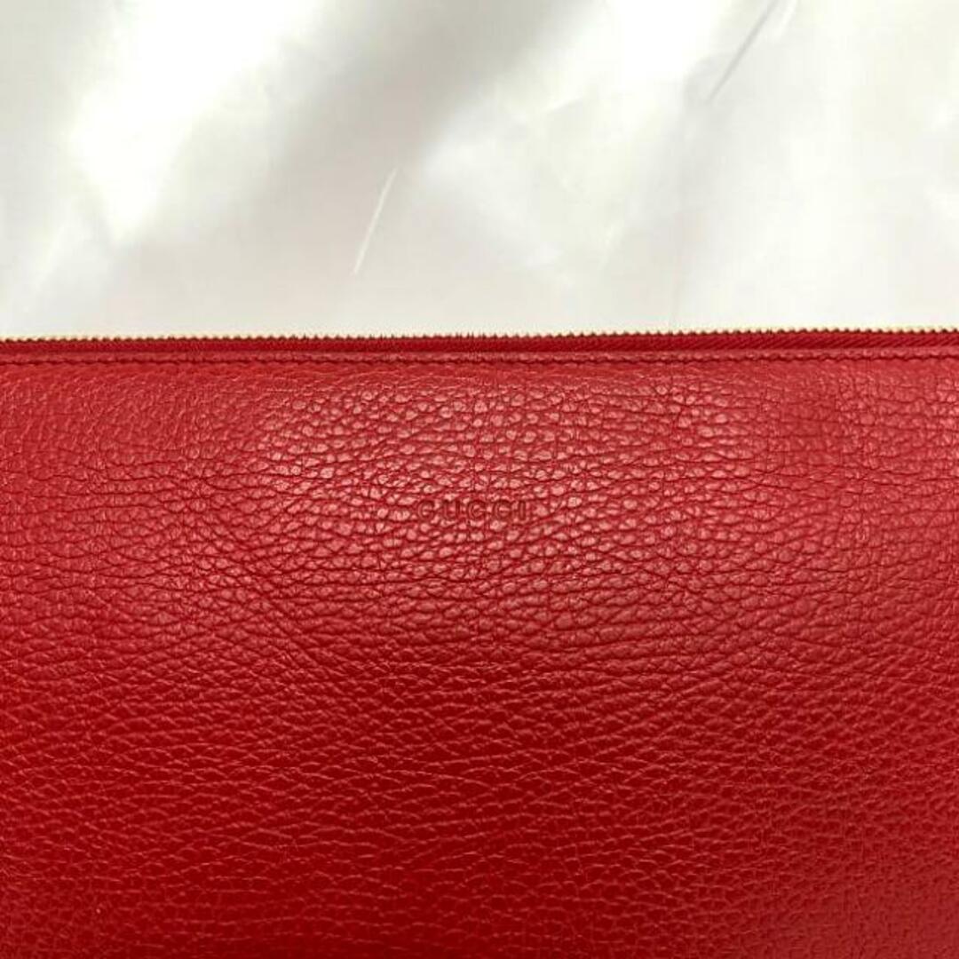 GUCCI - グッチ クラッチバッグ レッド バンブー 449653 美品 GUCCI - グッチ クラッチバッグ レッド バンブー 449653 美品