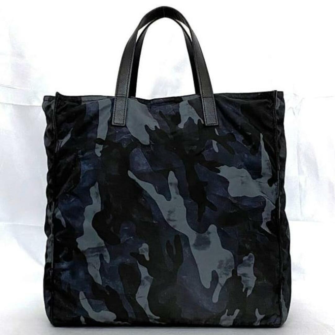 PRADA - プラダ トートバッグ ネイビー ブラック テスート PRADA - プラダ トートバッグ ネイビー ブラック テスート