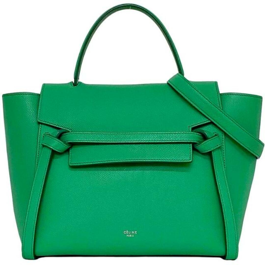CELINE - セリーヌ 2way バッグ ベルトバッグ グリーン 189153 CELINE - セリーヌ 2way バッグ ベルトバッグ グリーン 189153