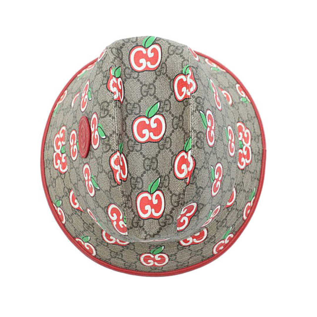 グッチ GUCCI GGアップル GGスプリーム フェドラ ハット 帽子 M△□ グッチ GUCCI GGアップル GGスプリーム フェドラ ハット 帽子 M△□