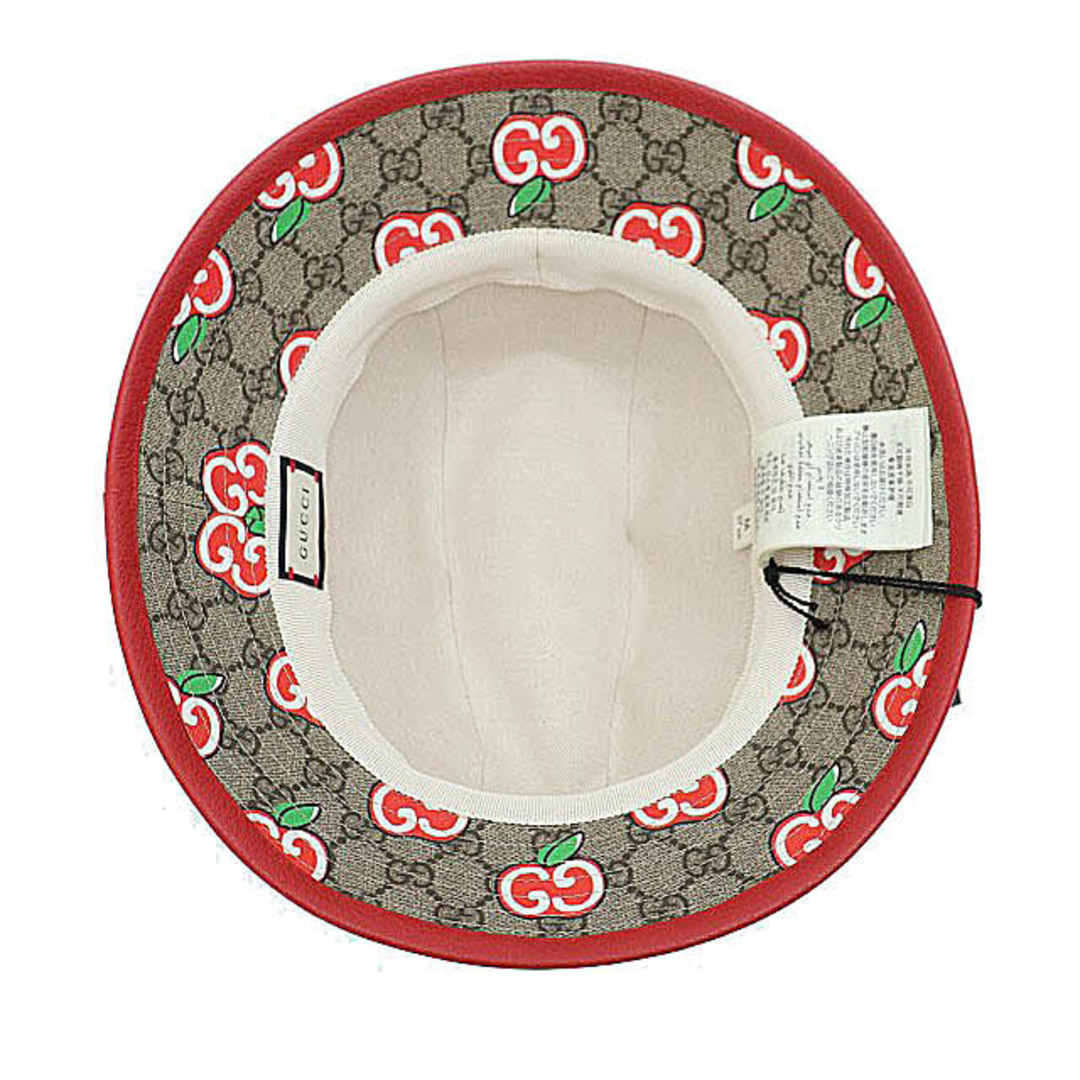 グッチ GUCCI GGアップル GGスプリーム フェドラ ハット 帽子 M△□ グッチ GUCCI GGアップル GGスプリーム フェドラ ハット 帽子 M△□