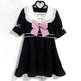 ディアマイラブ(DearMyLove)のDearMyLove ゆめかわうさ耳テーラードワンピース　地雷系　ゴシック(ひざ丈ワンピース)
