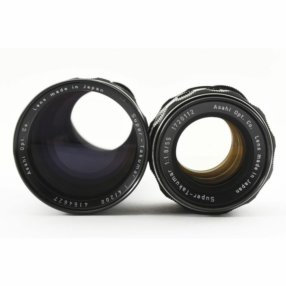 レンズ2点セット】Super Takumar 55mm 200mm SO247 レンズ2点セット】Super Takumar 55mm 200mm SO247